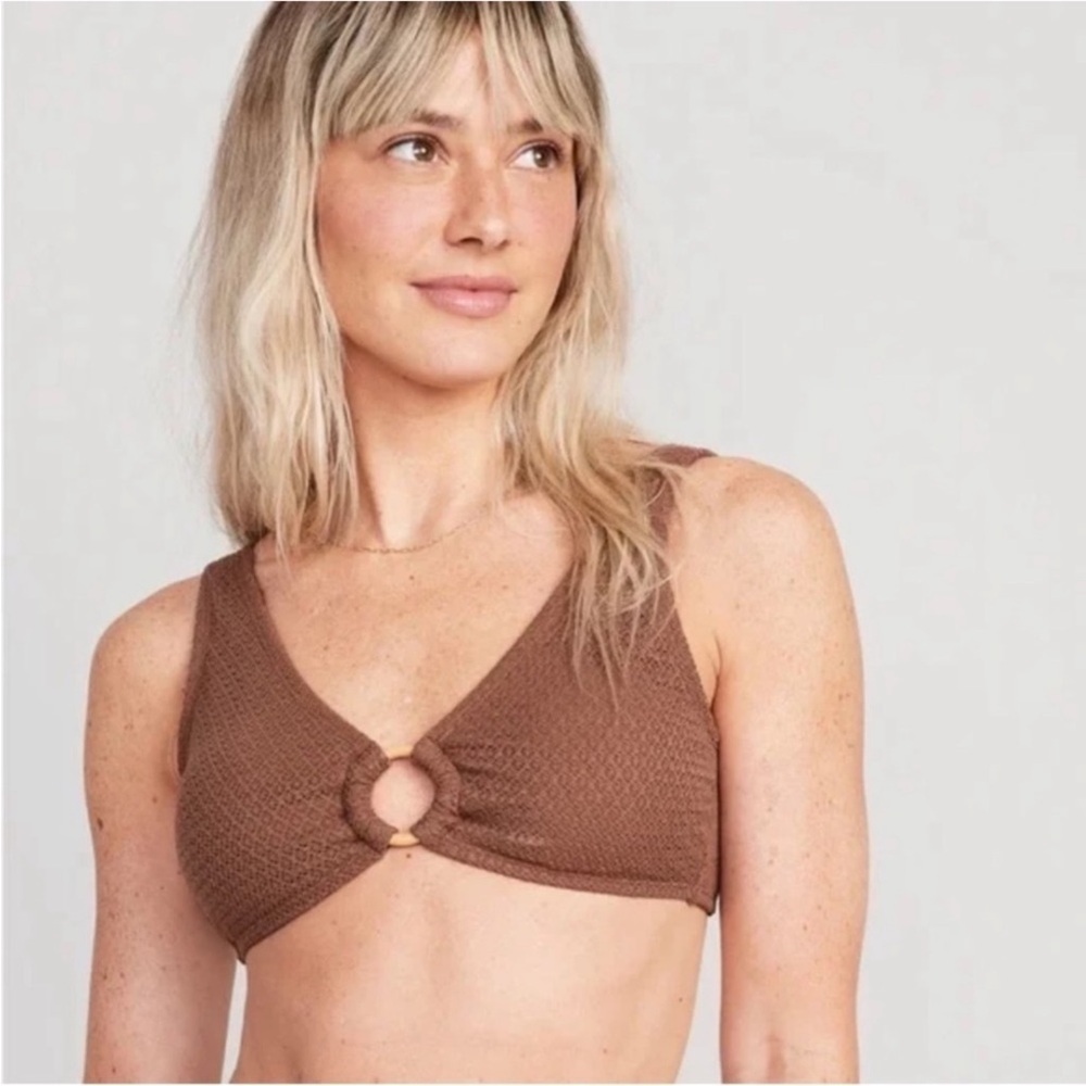Old Navy Crochet O-Ring Bikini Top NWT XXL